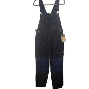 NWT The North Face Womens Field Overalls Black Summit Navy Medium Double Knee